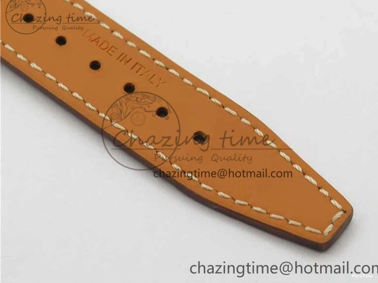 MIROTIME 0429 Portofino 37mm RG V7F 1:1 Best Edition Gray Dial on Deep Brown Leather Strap A SunProtective 7090